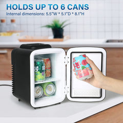 Simple Deluxe Mini Fridge: Compact Portable Cooler & Warmer for Skincare, Beverages, Food, and Cosmetics