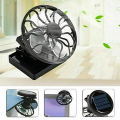 Clip-on Hat Mini Clip Solar Sun Energy Power Panel Cell Cooling Fan Cooler  Square base