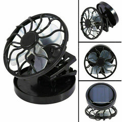 Clip-on Hat Mini Clip Solar Sun Energy Power Panel Cell Cooling Fan Cooler  Square base