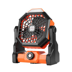 Portable Air Cooling Fan 270 Degree Adjustable Rechargeable Electric Fan Household Electrical Appliances Black Orange