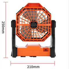 Portable Air Cooling Fan 270 Degree Adjustable Rechargeable Electric Fan Household Electrical Appliances Black Orange