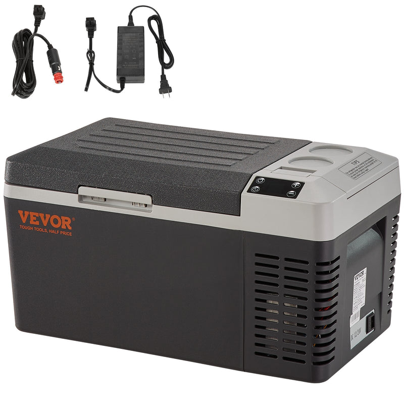 VEVOR 21 QT/20 L Single Zone Portable Fridge/ Freezer with 12/24V DC and 100-240V AC cords